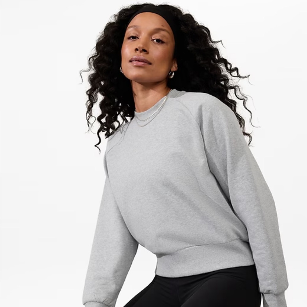 New! Athleta Forever Fleece Relaxed Crew Sweatshirt